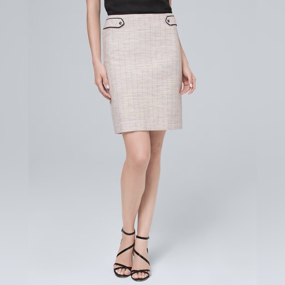 WHBM Contrast Tweed Boot Skirt